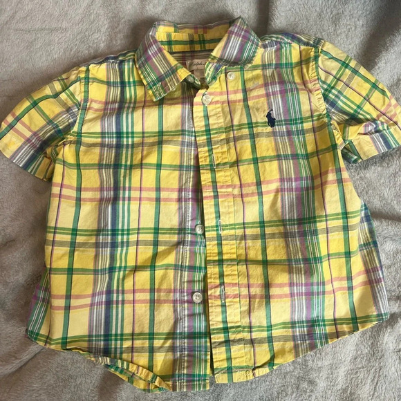 Ralph Lauren Other - Baby Boy Polo Ralph Lauren short sleeve button shirt size 18 months